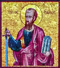 Orthodoxes Mosaik des Apostel Paulus 